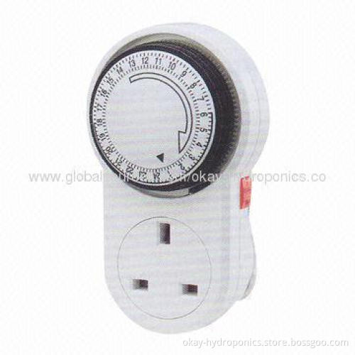24 Hours Mechanical Timer/UK, Sized 74 x 85 x 128mm
